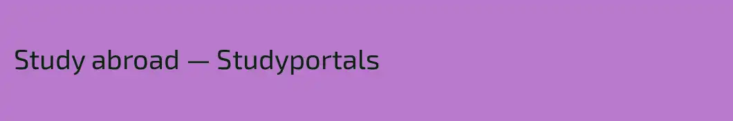 Study abroad — Studyportals